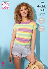 King Cole Tropical Beaches DK Pattern 5883 - Top & Sweater