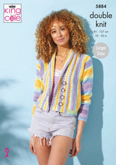 King Cole Tropical Beaches DK Pattern 5884 - Cardigan & Top