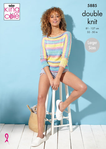 King Cole Tropical Beaches DK Pattern 5885 - Jacket & Sweater