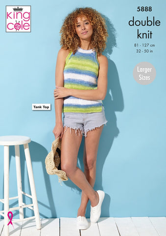King Cole Tropical Beaches DK Pattern 5888 - Tops