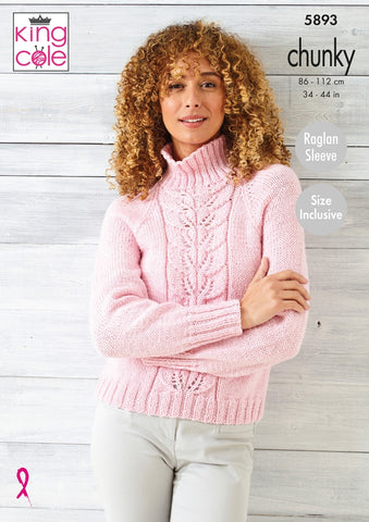 King Cole Wildwood Chunky Pattern 5893 - Sweater & Cardigan