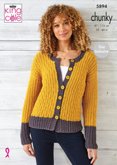 King Cole Wildwood Chunky Pattern 5894 - Sweater & Cardigan