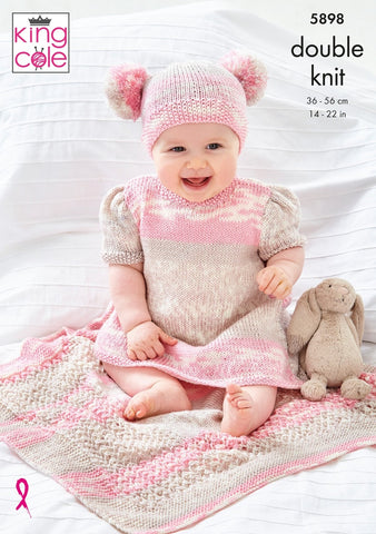 King Cole Fjord DK Pattern 5898 - Baby Set