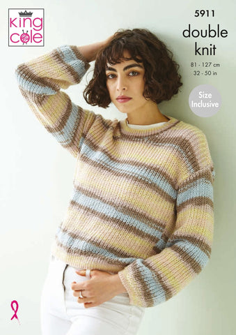 King Cole Beaches DK Pattern - 5911 Top and Sweater