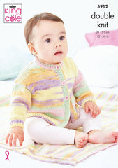 King Cole Beaches DK Pattern - 5912 Jacket, Cardigan and Blanket