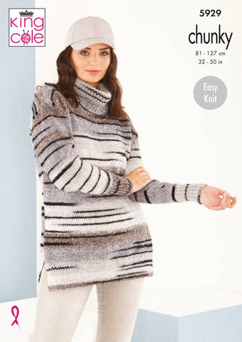 King Cole Safari Chunky Pattern 5929 - Sweaters