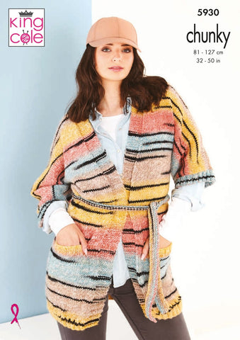 King Cole Safari Chunky Pattern 5930 - Cardigans