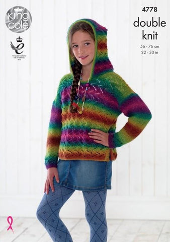 King Cole Riot DK Pattern 4778 - Hoodie & Sweater
