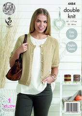 King Cole Bamboo Cotton DK Pattern 4484 - Cardigans