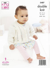 King Cole Cotton Top DK Pattern 5487 - Jacket & Cardigan