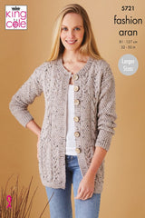 King Cole Fashion Aran Pattern 5721 - Waistcoat & Jacket