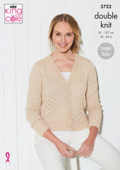 King Cole Bamboo Cotton DK Pattern 5722 - Cardigans