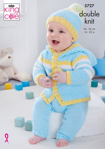 King Cole Cherished Baby DK Pattern 5727 - Baby Sets