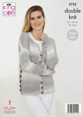 King Cole Beaches DK Pattern 5732 - Sweater & Cardigan