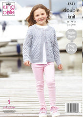 King Cole Cottonsmooth DK Pattern 5751 - Cardigan and Sweater