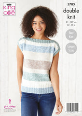 King Cole Harvest DK Pattern 5783 - Sweater & Top
