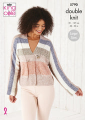 King Cole Harvest DK Pattern 5790 - Cardigans