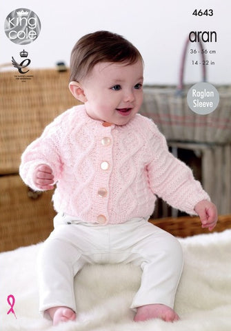King Cole Comfort Aran Pattern 4643 - Cardigans & Sweater