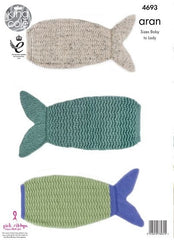 King Cole Aran Pattern 4693 - Mermaid Tail