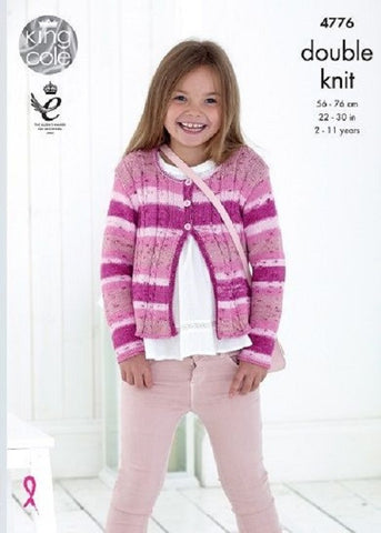 King Cole Cottonsoft Crush DK Pattern 4776 - Cardigans