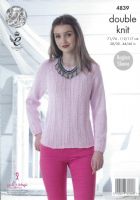 King Cole Cottonsoft DK Pattern 4839 - Cardigan and Sweater