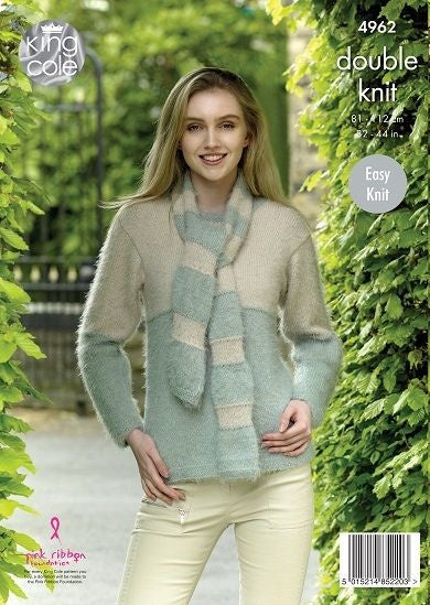 King Cole Embrace DK Pattern 4962 - Sweaters & Scarves