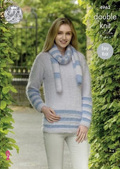 King Cole Embrace DK Pattern 4962 - Sweaters & Scarves - NOW €1.00