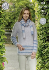 King Cole Embrace DK Pattern 4962 - Sweaters & Scarves