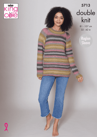 King Cole Riot DK Pattern 5713 - Cardigan & Sweater