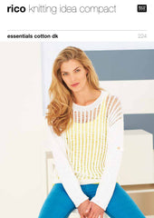 Rico Essentials Cotton DK Pattern 224 - Lacy Top & Sweater