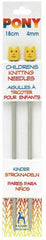 Pony Knitting Needles Children's - Plastic/Metal 18cm long