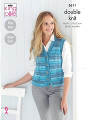 King Cole Island Beaches DK Pattern 5611 - Waistcoat & Slipover
