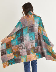 Sirdar Jewelspun Aran Pattern 10142 - Knitted Domino Blanket