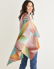 Sirdar Jewelspun Aran Pattern 10141 - Knitted Bias Blanket