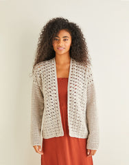 Sirdar Country Classic 4 Ply Pattern 10245 - CROCHET PEACOCK STITCH CARDIGAN