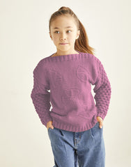Sirdar Snuggly Replay DK Pattern 2568 - Orange Segment Sweater
