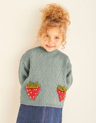 Sirdar Snuggly Replay DK Pattern 2570 - Strawberry Cardigan & Sweater