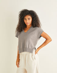 Sirdar Country Classic 4 Ply Pattern 10241 - V-NECK STEPPED HEM TOP