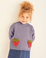 Sirdar Snuggly Replay DK Pattern 2570 - Strawberry Cardigan & Sweater