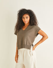 Sirdar Country Classic 4 Ply Pattern 10241 - V-NECK STEPPED HEM TOP