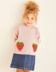 Sirdar Snuggly Replay DK Pattern 2570 - Strawberry Cardigan & Sweater