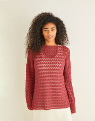 Sirdar Country Classic 4 Ply Pattern 10244 - CROCHET BOAT NECK TUNIC
