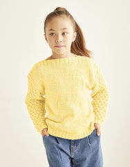 Sirdar Snuggly Replay DK Pattern 2568 - Orange Segment Sweater