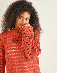 Sirdar Country Classic 4 Ply Pattern 10244 - CROCHET BOAT NECK TUNIC