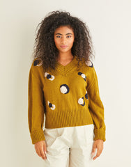 Sirdar Country Classic 4 Ply Pattern 10240 - LEOPARD PRINT V NECK SWEATER