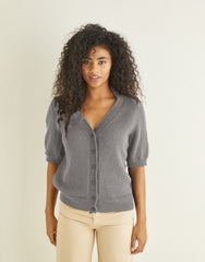 Sirdar Country Classic 4 Ply Pattern 10242 - V-NECK SHORT SLEEVED CARDIGAN