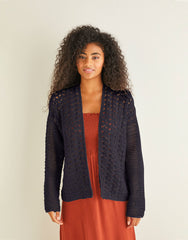 Sirdar Country Classic 4 Ply Pattern 10245 - CROCHET PEACOCK STITCH CARDIGAN