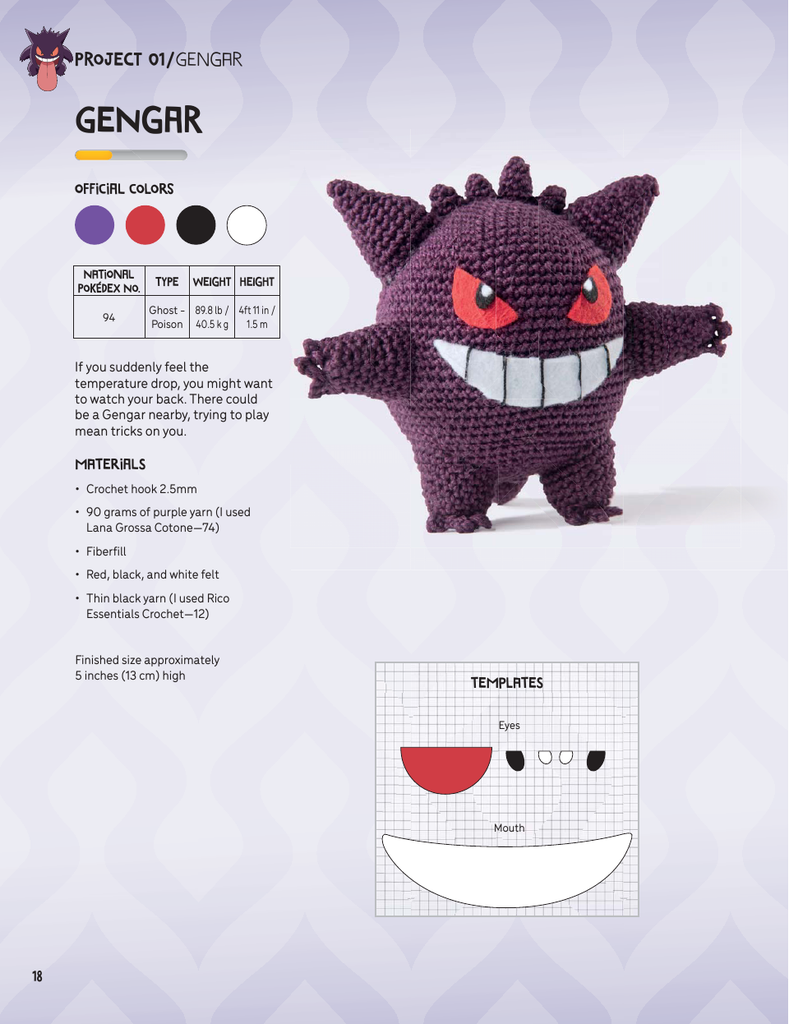 Pokemon Crochet, 20 Cute Patterns by Sabrina Somers. Like New Book 