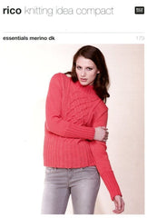 Rico Essentials Merino DK Pattern 179 - Cable Front Sweater