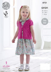 King Cole Comfort Aran Pattern 4751 - Cardigans